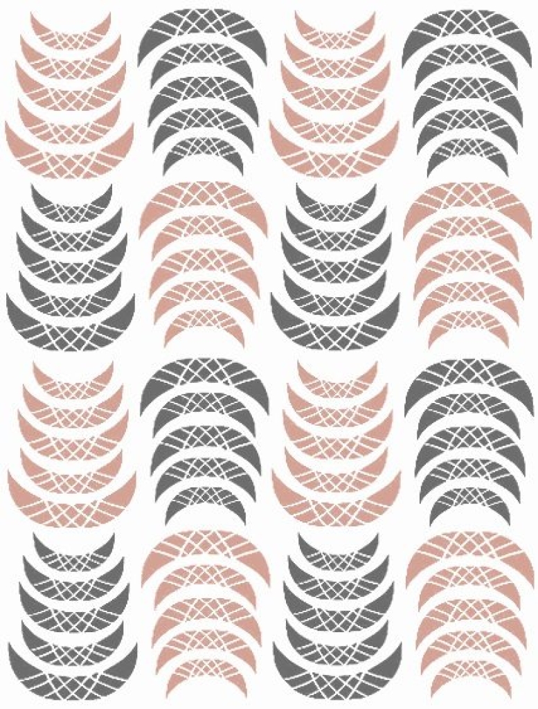 Nagelsticker - Aufkleber selbstklebend - Nail Sticker - rosegold schwarz French Edel